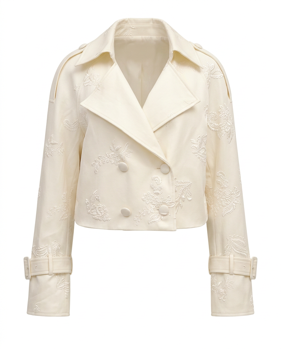 Veste Courte Brodée – Ivory Grace – MJ256542