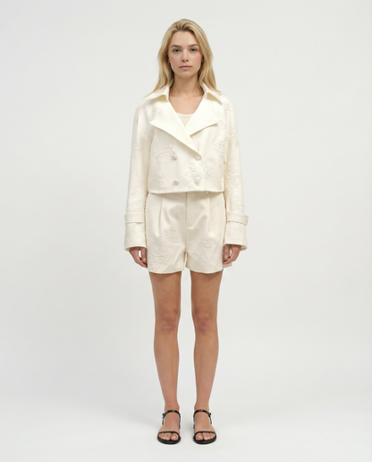 Veste Courte Brodée – Ivory Grace – MJ256542