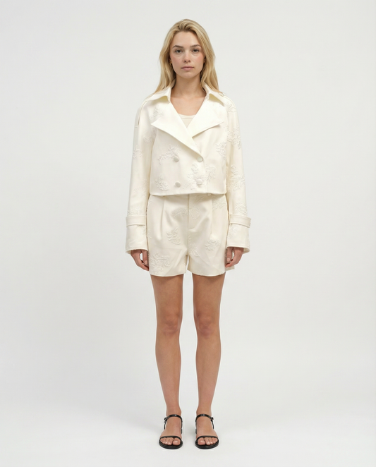 Veste Courte Brodée – Ivory Grace – MJ256542