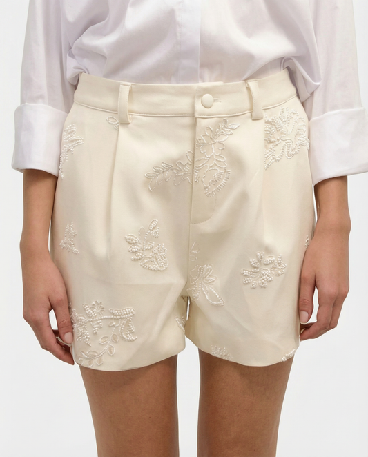 Short Taille Haute Brodé – Ivory Grace – MJ256544