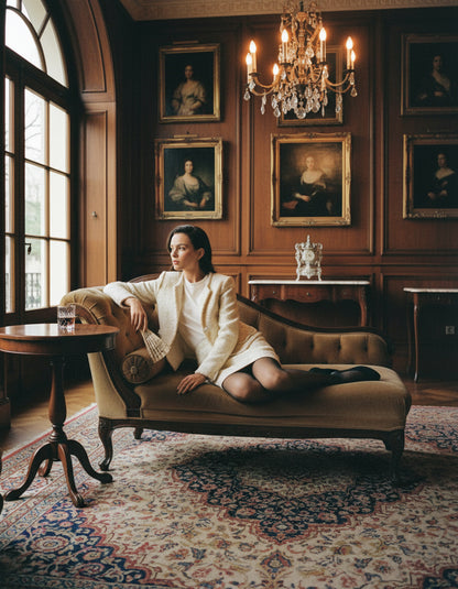 Textured Cream Jacket – Fleur Quietude – MJ260576