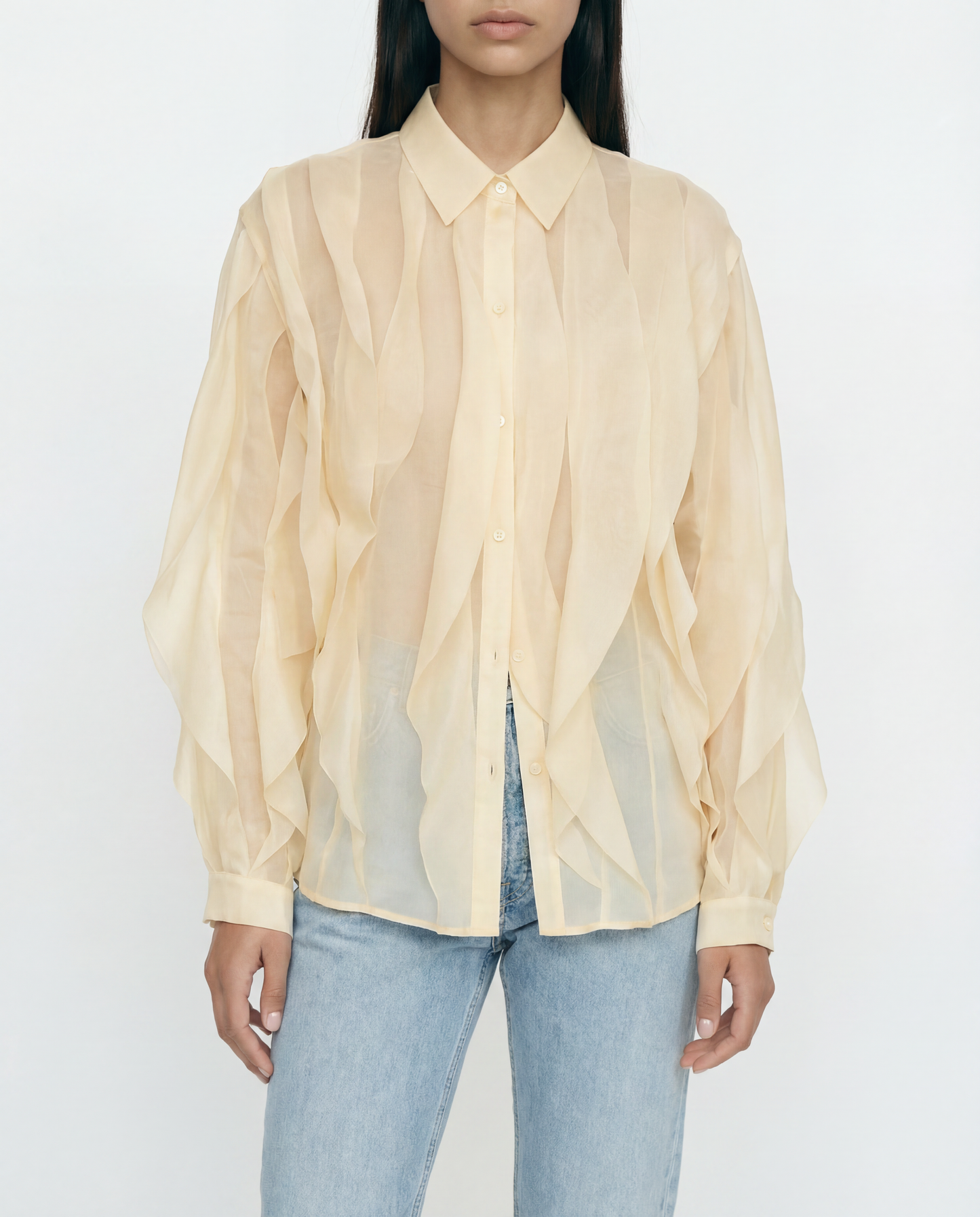 Chemise Transparente Sculptée – Whisper Elegance – MJ261960