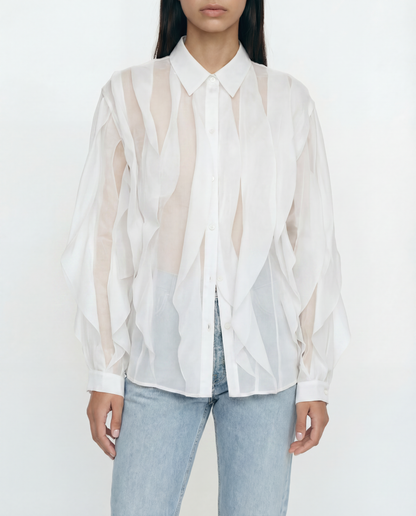 Chemise Transparente Sculptée – Whisper Elegance – MJ261960