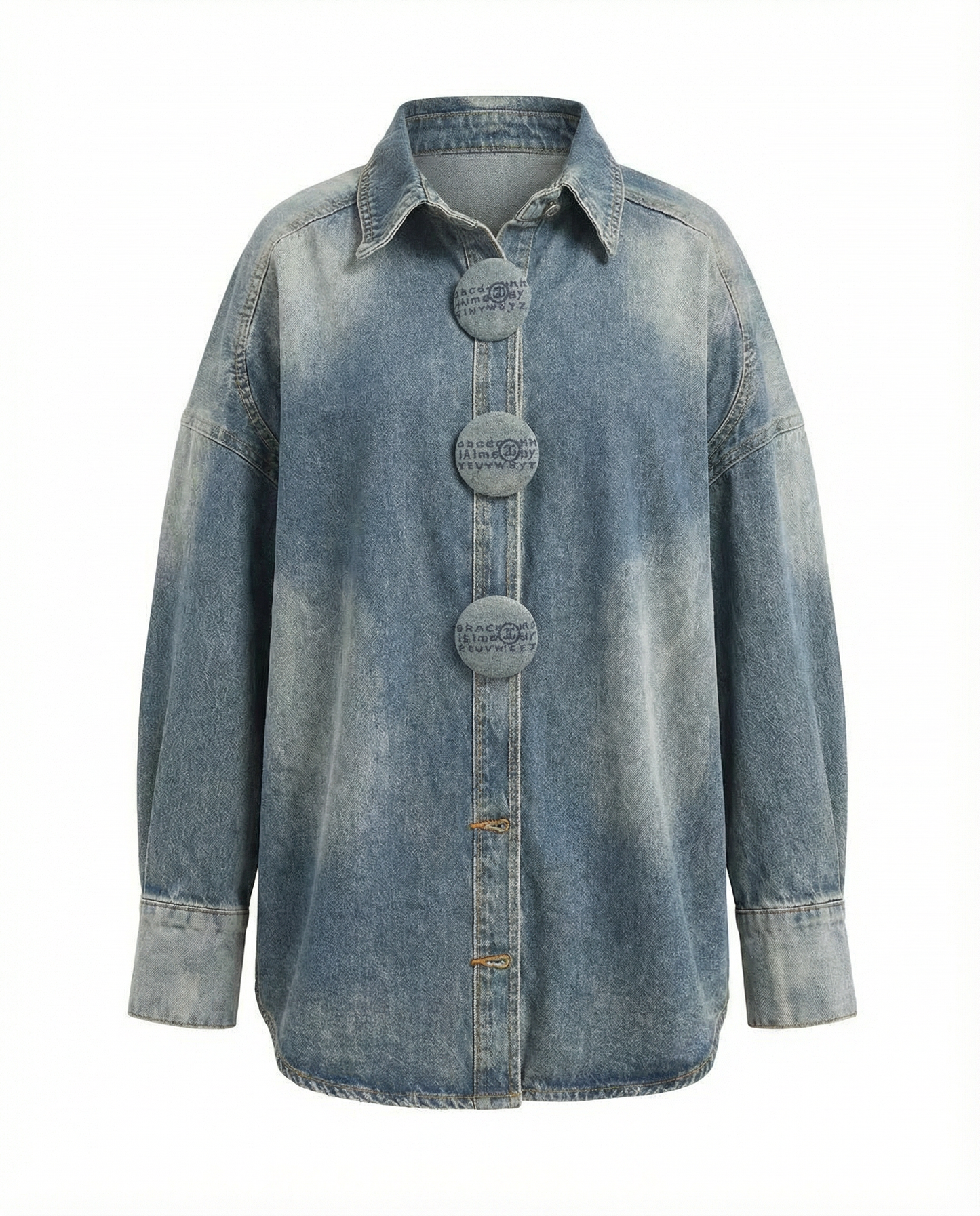 Oversized Denim Shirt – Moon Fade – MJ263763