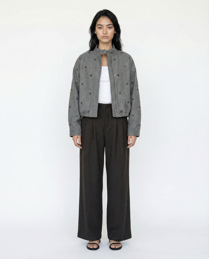 Sequin Detail Bomber – Shadow Thread – MJ264232