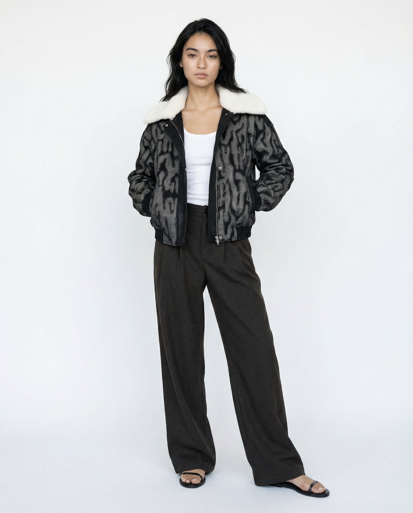 Fur Collar Jacket – Nocturne Edge – MJ264374