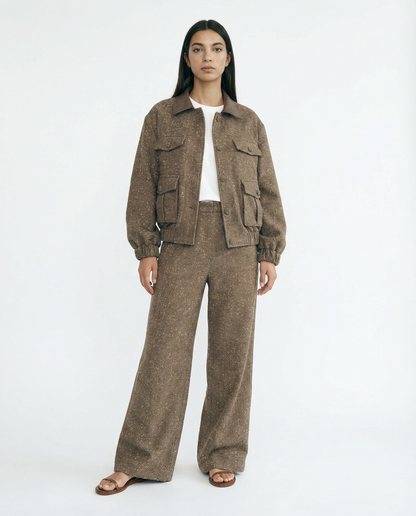 Wool Utility Jacket – Earth Weave – MJ266385