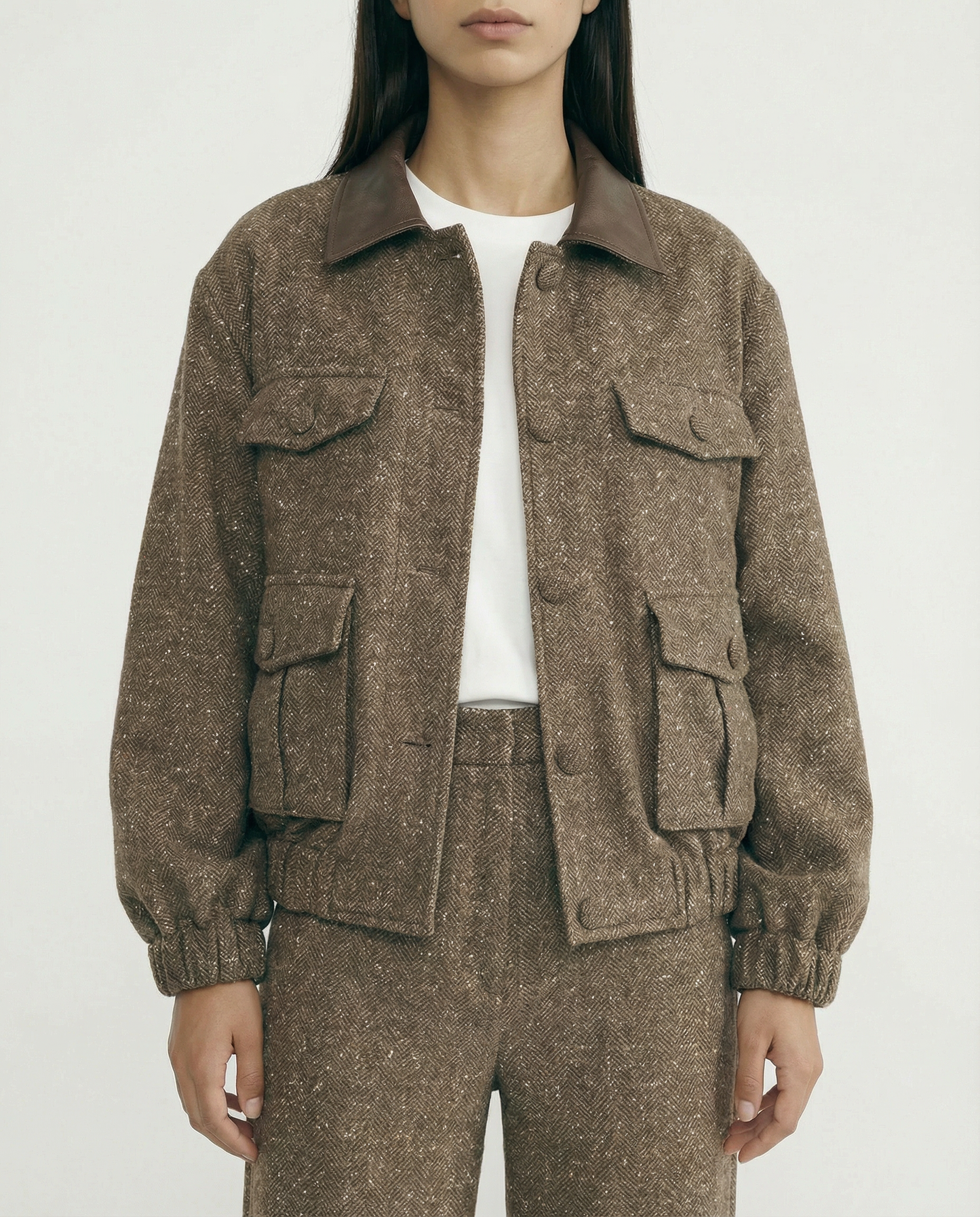 Wool Utility Jacket – Earth Weave – MJ266385