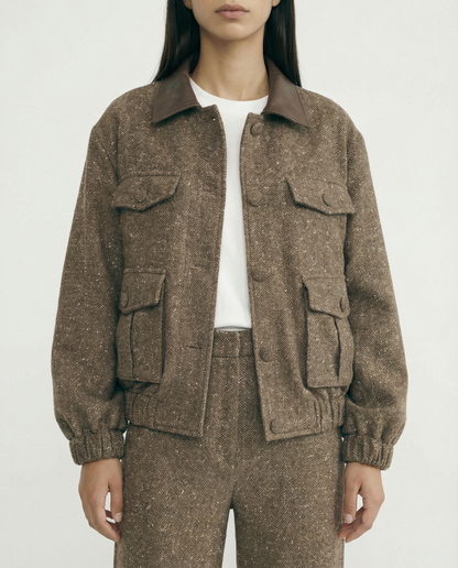 Wool Utility Jacket – Earth Weave – MJ266385