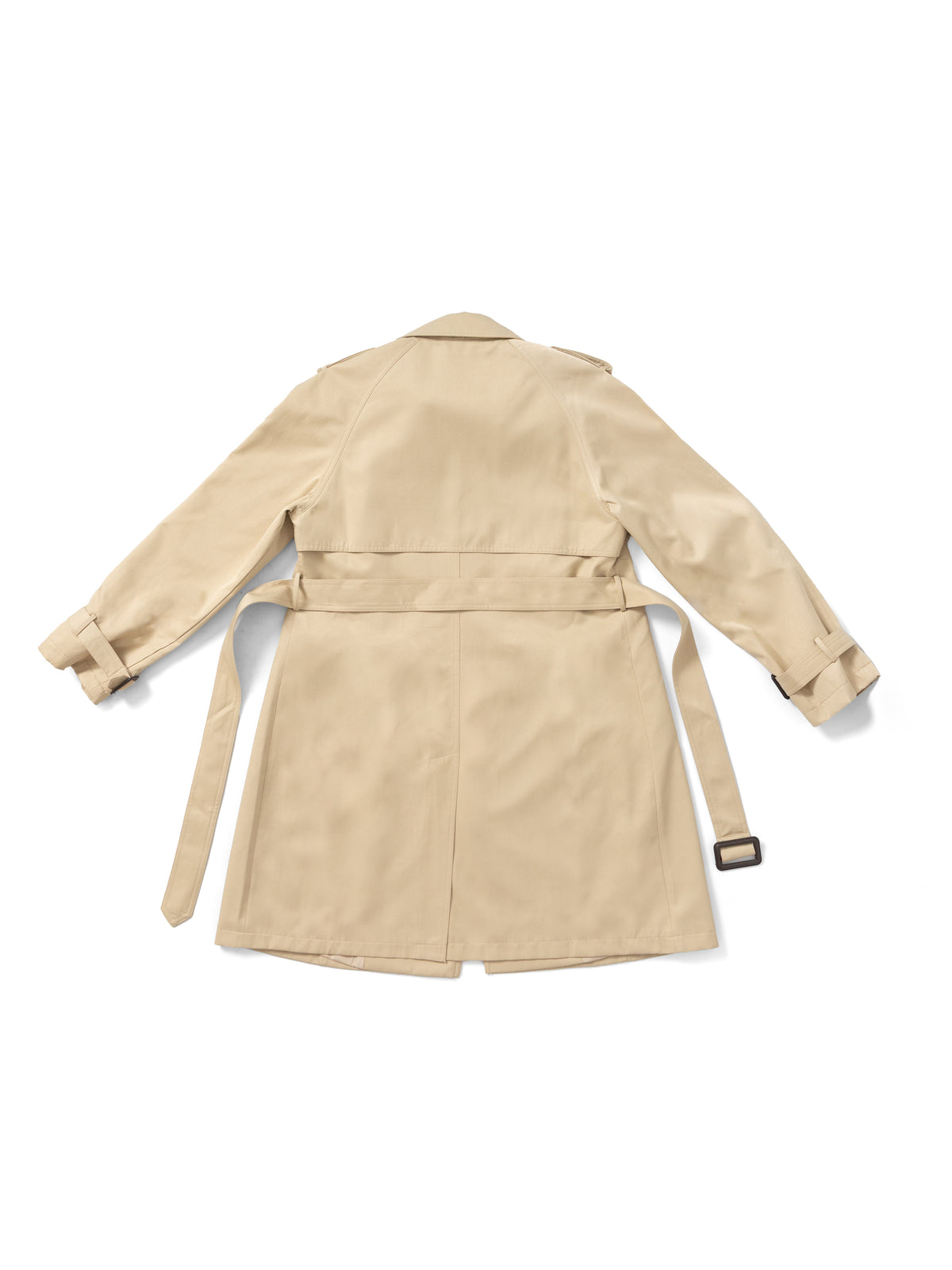 Sand soft belted trench MJ27003, back flat lay