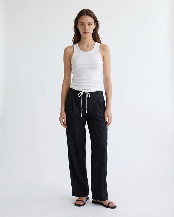 Sculpted Black Trousers – Ligne Nocturne – MJ270237