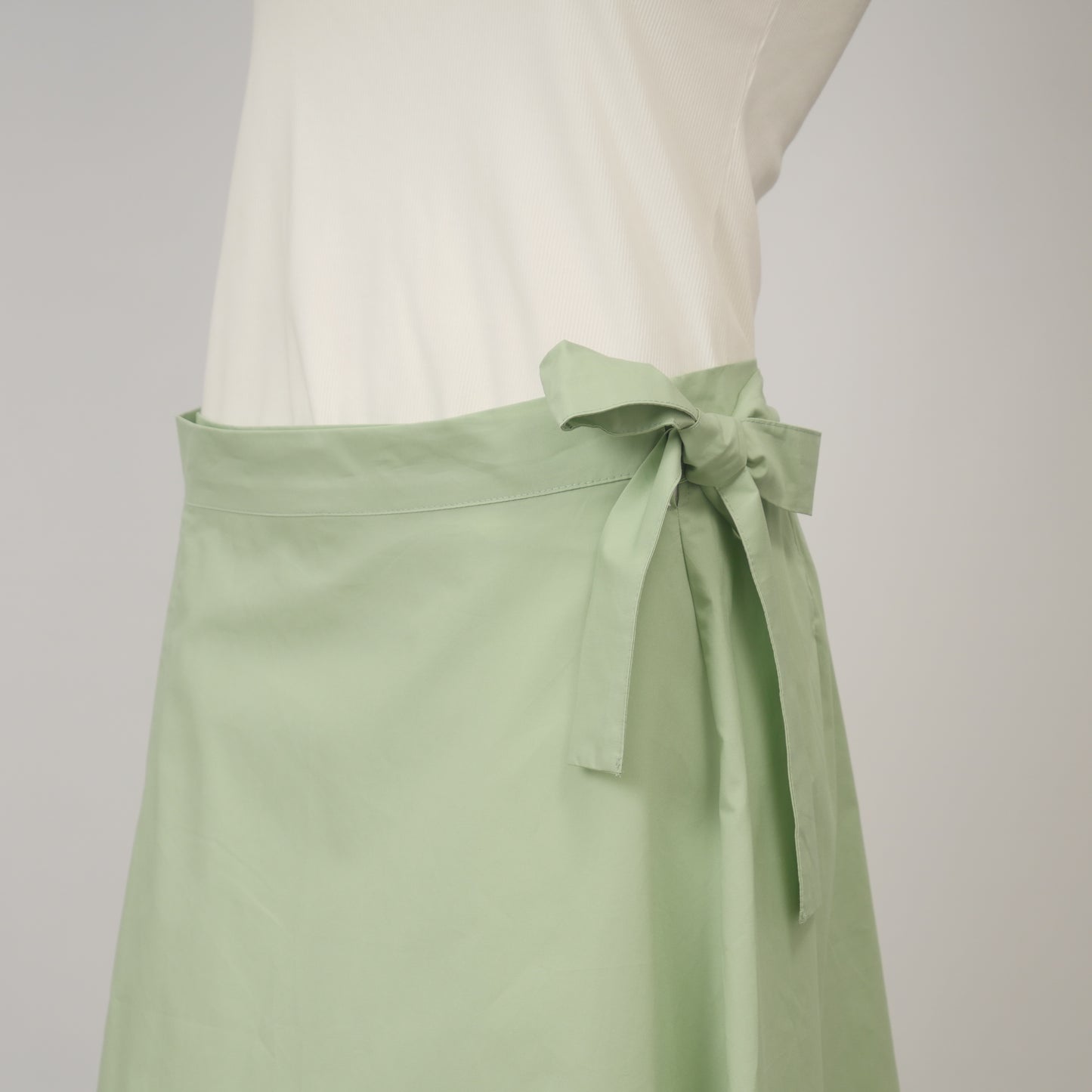 Jupe portefeuille midi – Fil Blanc – MJ4108