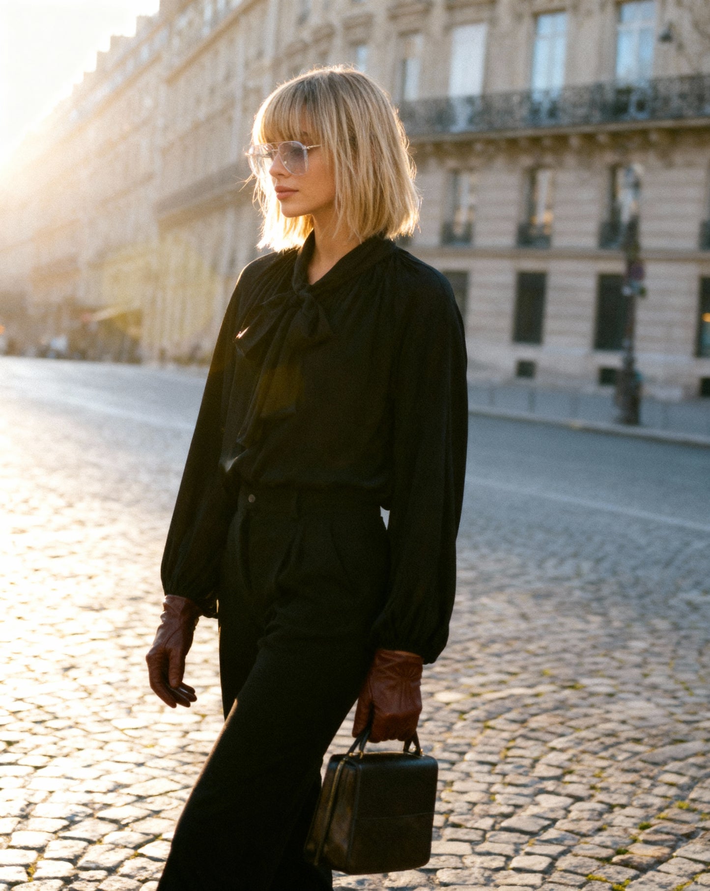 Silk Bow Blouse – Atelier Noire – CFM31054